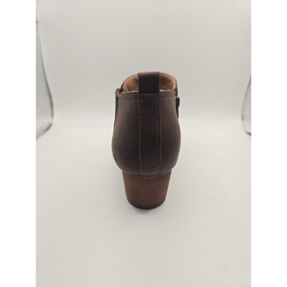 NEW LifeStride Babe Ankle Boots Womens 10 Brown Heeled Suede Fall Coquette Chic - Picture 3 of 8